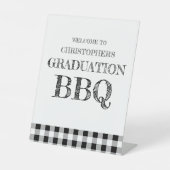 Signe De Table Graduation BBQ Gingham (Recto)