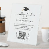 Signe De Table Graduation College Fund with QR Code (In SItu)