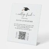 Signe De Table Graduation College Fund with QR Code (Recto)