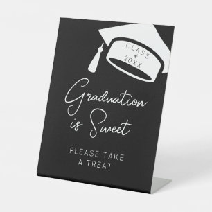 Signe De Table Graduation is Sweet Please Take A Treat Black Chic