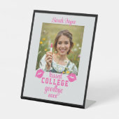 Signe De Table Graduation Photo Kissed College Goodbye Class Year (Recto)