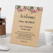 Signe De Table Graduation Rustique Bois Floral Sécurité de la fêt (In SItu)