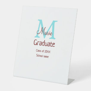 Signe De Table Gradué ajouter nom monogramme vert rose simple min