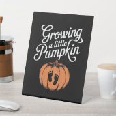 Signe De Table Grandir Un Peu Citrouille Grossesse D'Automne (In SItu)