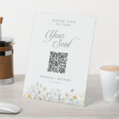 Signe De Table Graphique de placement de sièges QR Code Jardin Fa (In SItu)