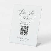 Signe De Table Graphique de sièges de script de Mariage numérique (Recto)