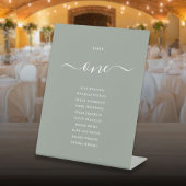 Signe De Table Graphique de table chic vert sauge écriture Table