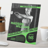 Signe De Table Gras Bright Green Personal Trainer Photo (In SItu)