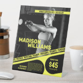 Signe De Table Gras Bright Yellow Personal Trainer Photo (In SItu)