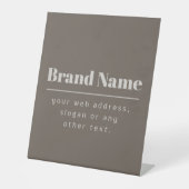 Signe De Table Gras moderne foncé & clair Beige Marque ou Entrepr (Recto)