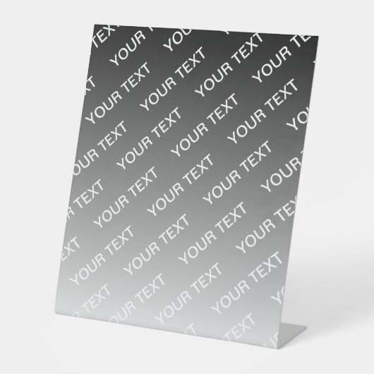 Signe De Table Gray (changeable color) Ombre & Text Pattern (Recto)