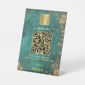 Signe De Table Green Google Reviews Business Link QR Code   (Recto)