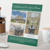Signe De Table Green Open House Real Estate Listing Photo (In SItu)