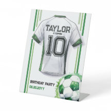 Green Soccer Sports Boy Jersey Anniversaire de enf