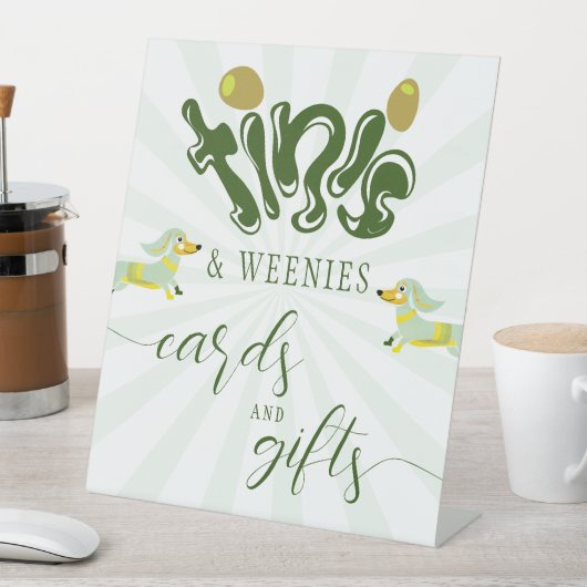 Signe De Table Green Weenies & Tinis Funny Martini fête d'anniver (In SItu)