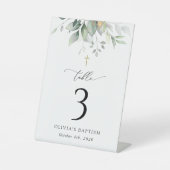 Signe De Table Greenery, Eucalyptus Leaves, Baptism Table Numbers (Recto)