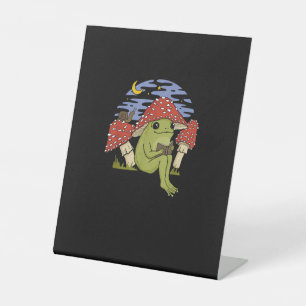 Signe De Table Grenouille avec chapeau de champignon - Cottagecor