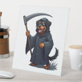 Signe De Table Grimper Reaper Rottweiler Chien (In SItu)