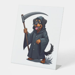 Signe De Table Grimper Reaper Rottweiler Chien