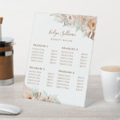 Signe De Table guéridon tropical beige et menthe (In SItu)