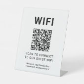 Signe De Table Guest Wifi QR Code Connect Login Network (Recto)