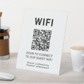 Signe De Table Guest Wifi QR Code Connect Login Network (In SItu)