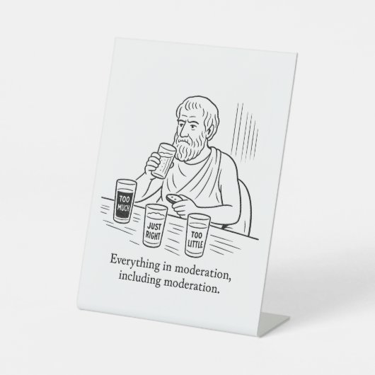 Signe De Table Guide d'Aristote pour la modération (Recto)