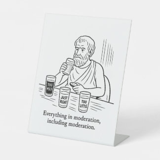 Signe De Table Guide d'Aristote pour la modération