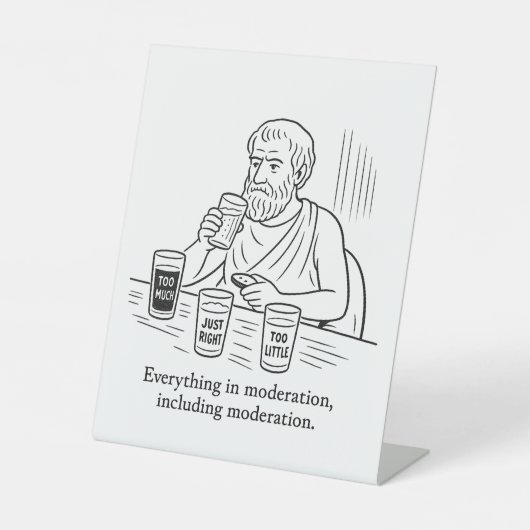 Signe De Table Guide d'Aristote pour la modération (Recto)