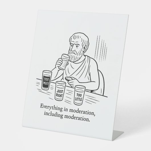 Signe De Table Guide d'Aristote pour la modération (Recto)