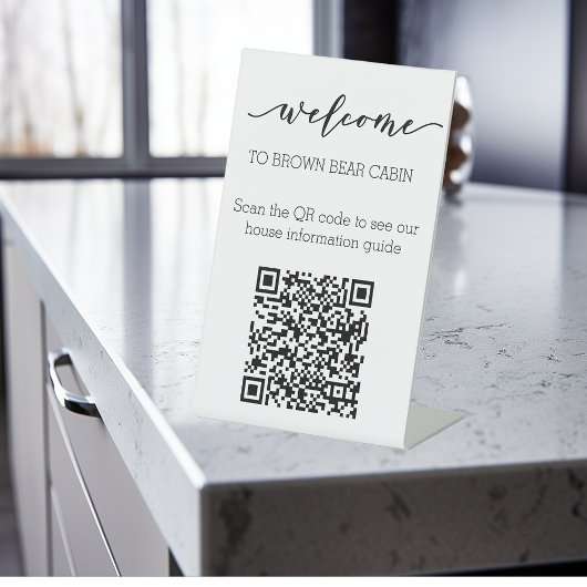 Signe De Table Guide STR Code QR Guide d'information Location de 