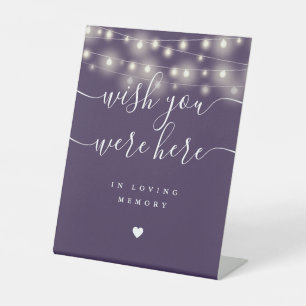 Signe De Table Guirlande lumineuse violette « Vous nous manquez »
