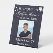 Signe De Table Guy Grad Modern Graduate Custom Photo Affiche de b (Recto)