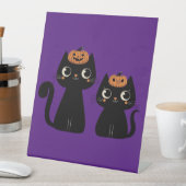 Signe De Table Halloween/Automne/Citrouille/chat (In SItu)