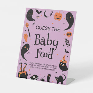 Signe De Table Halloween Baby shower Guess the Baby Food Game