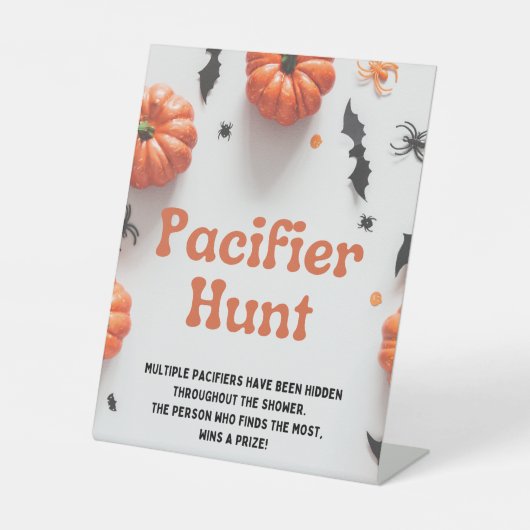 Signe De Table Halloween Baby shower Un Petit Boo Invitation (Recto)