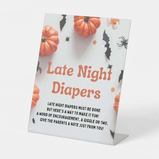 Signe De Table Halloween Baby shower Un Petit Boo Invitation (Recto)