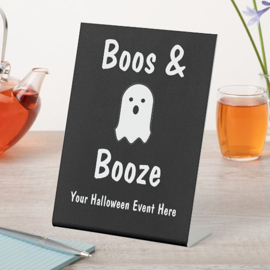 Signe De Table Halloween Boos et Booze (In SItu)