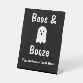 Signe De Table Halloween Boos et Booze (Recto)