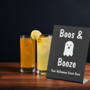 Signe De Table Halloween de Huées et de Boissons