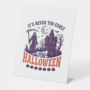 Signe De Table Halloween de la Faucheuse Maison Hantée Jamais Tro