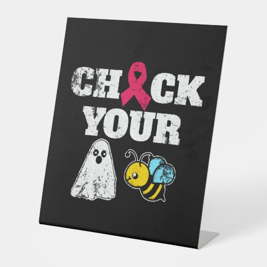 Signe De Table Halloween du cancer du sein (Recto)