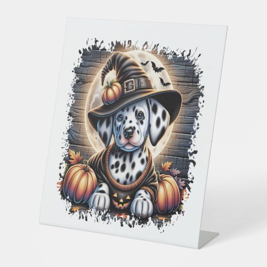 Signe De Table Halloween du chien dalmate (Recto)