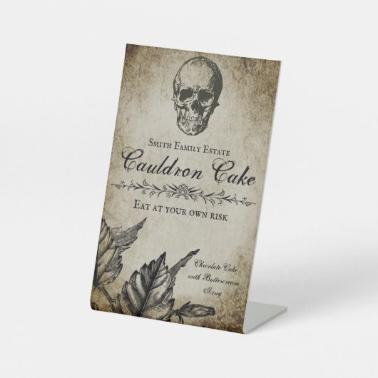 Signe De Table Halloween - Étiquettes alimentaires de fête (Recto)