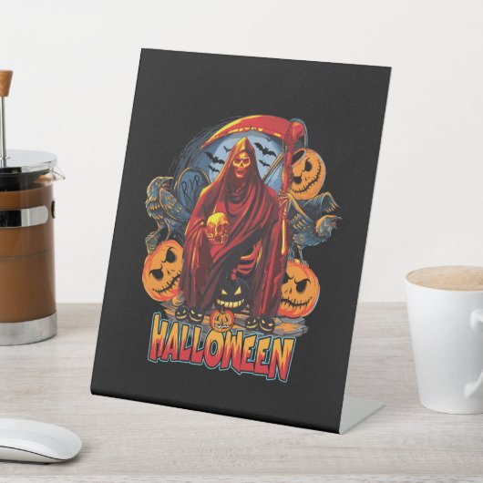 Signe De Table Halloween Evil skeleton (In SItu)