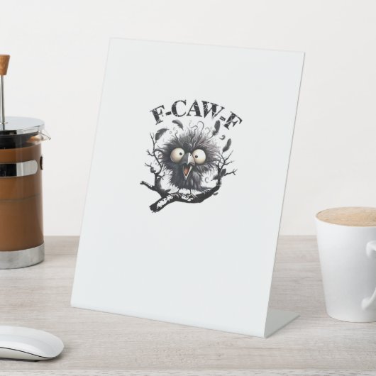 Signe De Table Halloween F-Caw-F Bird Cool Unique (In SItu)