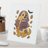 Signe De Table Halloween fantôme de chien d'or (In SItu)