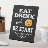 Signe De Table Halloween fête manger Boire et être effrayant visa (In SItu)