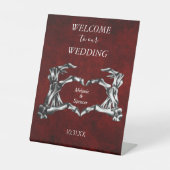 Signe De Table Halloween gothique mariage d'accueil Plaque Pedest (Recto)