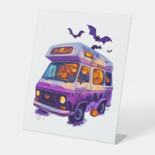 Signe De Table Halloween Haunted Camper Van